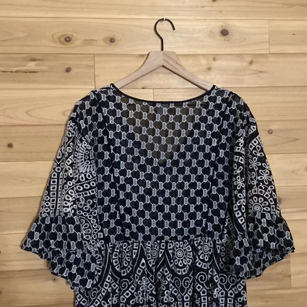 Akemi & Kin Anthropologie Size 2 Oversized Brooke Eyelet Dress - Picture 10 of 14